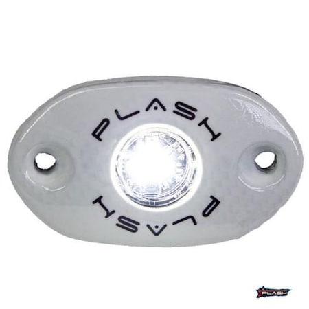 Plashlights Corpus - Cool White Carbon Fiber Led Deck Light - White Housing PLACF-RL-WHT-S-WHT